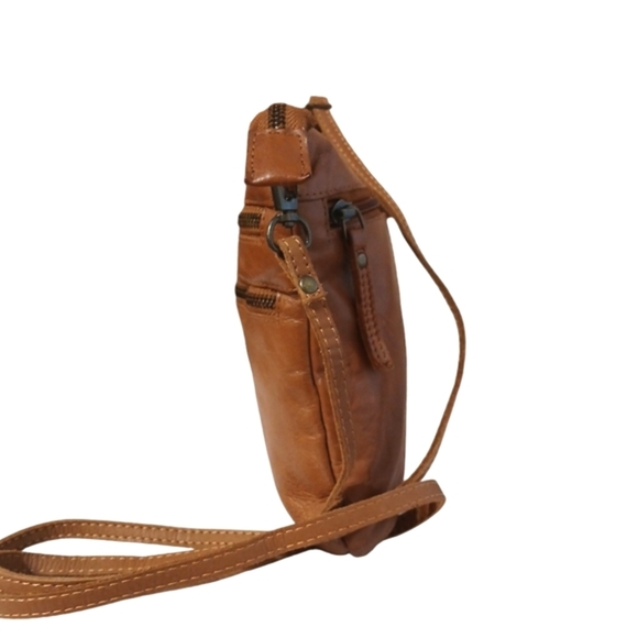 Cochoa Soft Brown Leather Crossbody Bag - Picture 2 of 12